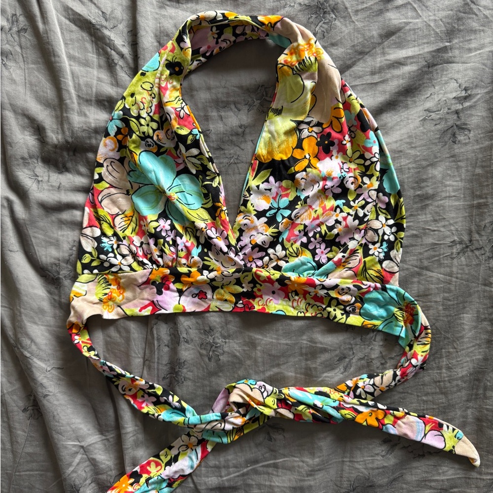 American Vintage Floral Halter Top - Multicolor